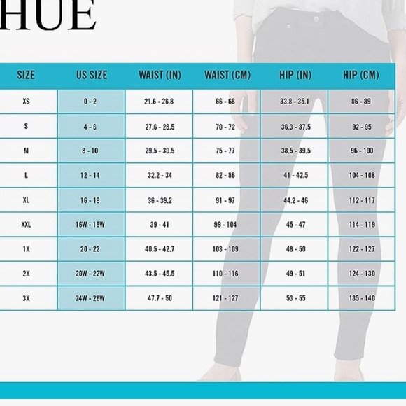 HUE Women's Ultra Soft High Waist Denim Leggings in Large - Picture 3 of 8